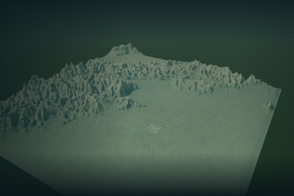北京 · 山前之城：西北山地 · 城区平原三维场景