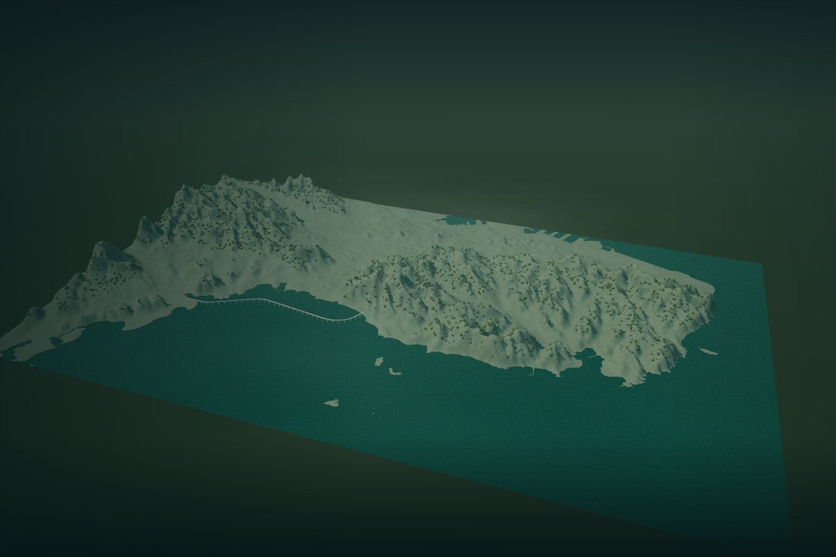 大连 · 山海连湾：星海湾 · 莲花山 · 棒棰岛三维场景