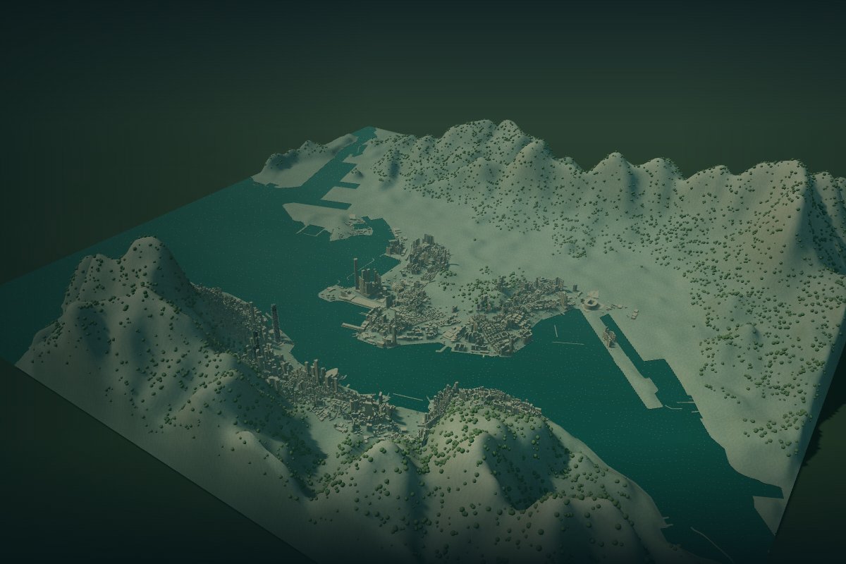 香港 · 山海港城：维多利亚港 · 港岛 · 九龙三维场景