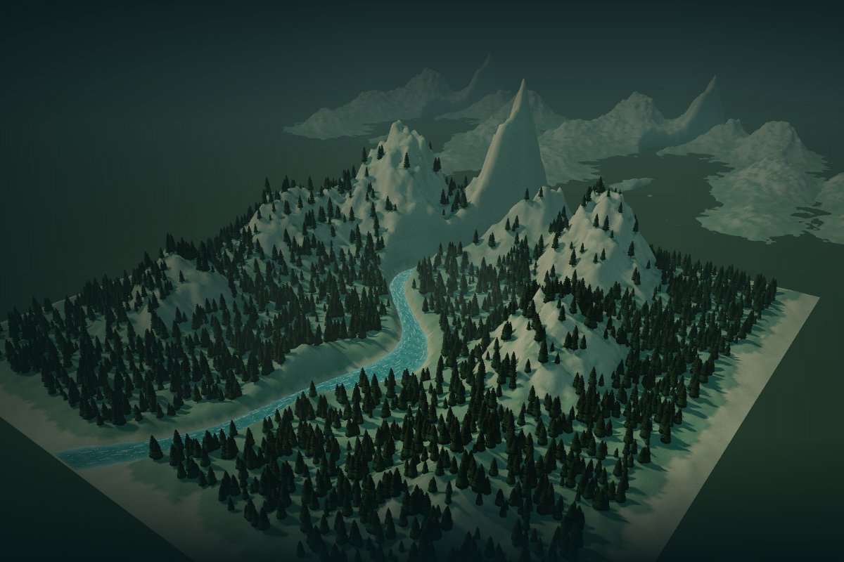 云岫 · 回澜谷：一处想象中的山水三维场景