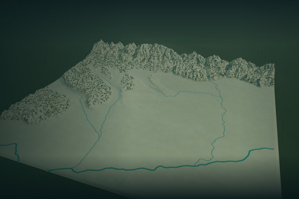西安 · 秦岭渭水：秦岭北麓 · 渭河 · 沣灞水系三维场景